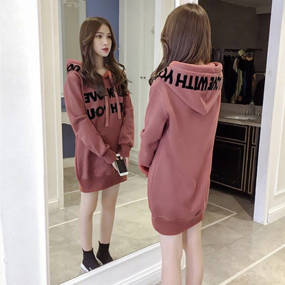 Mid-length Plus Velvet Thick Loose Coat