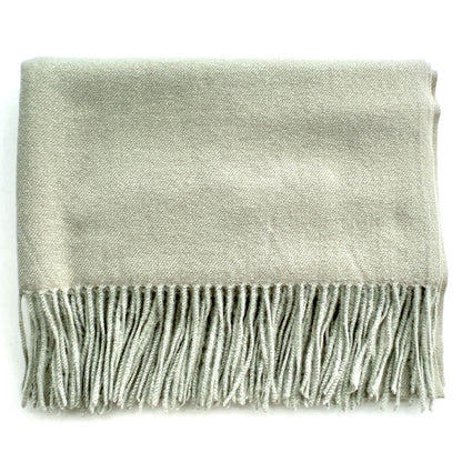 Simple Solid Color Tassel Shawl Autumn And Winter Warm Artificial Cashmere Scarf