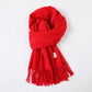 Simple Solid Color Tassel Shawl Autumn And Winter Warm Artificial Cashmere Scarf