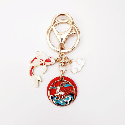 Good Luck Koi Cloud Keychain Pendant