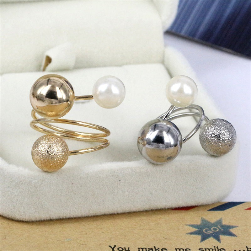 Metal ball multi-ring adjustable ring