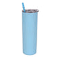 Straw Tumbler Straight Car Water Cup Double-layer Stainless Steel Insulation Cup Slimming