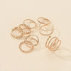 New Gold Ring 8-piece Set Joint Ring Ring Personality