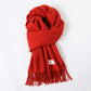 Simple Solid Color Tassel Shawl Autumn And Winter Warm Artificial Cashmere Scarf