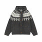 Knitted Hooded Cardigan Sweater Couple Thickened Sweater Coat