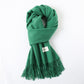 Simple Solid Color Tassel Shawl Autumn And Winter Warm Artificial Cashmere Scarf