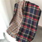 Women's Autumn Winter Retro Plaid Scarf