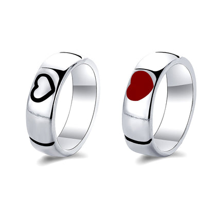 European And American Alloy Love Pair Ring Set