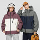 Contrast Color Casual All-matching Down Coat Shell Jacket Trendy Mechanical Style American Retro