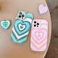 New Ins Love Heart Couple Silicone Phone Holder Case