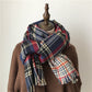 Women's Autumn Winter Retro Plaid Scarf