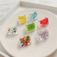 New Transparent Resin Ring Fruit Square Ring Acrylic Ring