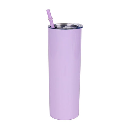 Straw Tumbler Straight Car Water Cup Double-layer Stainless Steel Insulation Cup Slimming