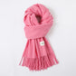 Simple Solid Color Tassel Shawl Autumn And Winter Warm Artificial Cashmere Scarf