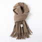 Simple Solid Color Tassel Shawl Autumn And Winter Warm Artificial Cashmere Scarf