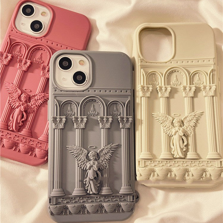 Creative Three-dimensional Cartoon Angel Silicone Phone Case