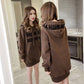 Mid-length Plus Velvet Thick Loose Coat