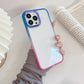 Transparent Button Gradient Border Two-color Phone Case