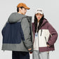 Contrast Color Casual All-matching Down Coat Shell Jacket Trendy Mechanical Style American Retro