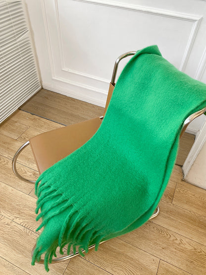 Women's High Quality Solid Color Mohair Scarf